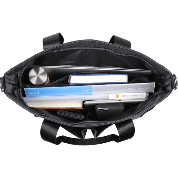 Oxford Canvas Tote Bag for Women & Men Large Waterproof Travel Work Bag with Mul - Picture 5 of 7